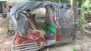 অটোরিকশার যাত্রী নিহত এনা পরিবহনের বাসের ধাক্কায়